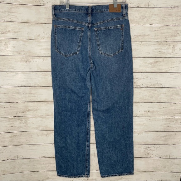 Madewell Low-Slung Straight Leg Jeans Size 28 Button Fly 100% Cotton - Picture 5 of 15